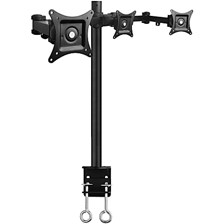 SIIG Articulating Triple Monitor Desk Mount - 13" to 27" - 6 Display(s) Supported - 13" to 27" Screen Support - 66 lb Load Capacity - 1