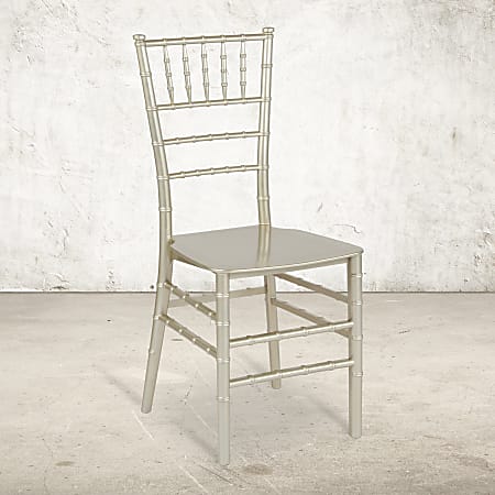 Flash Furniture HERCULES Series Resin Stackable Chiavari Chair, Gold