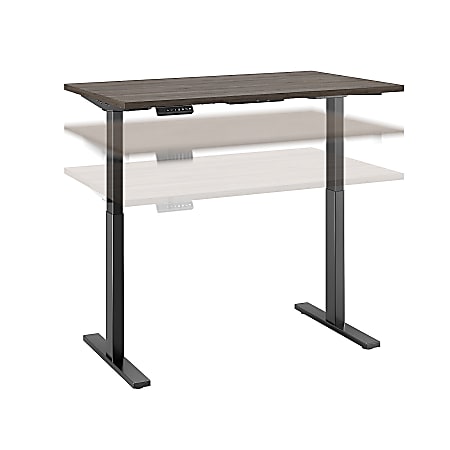 Bush Business Furniture Move 60 Series 48"W x 30"D Height Adjustable Standing Desk, Cocoa/Black Base, Premium Installation