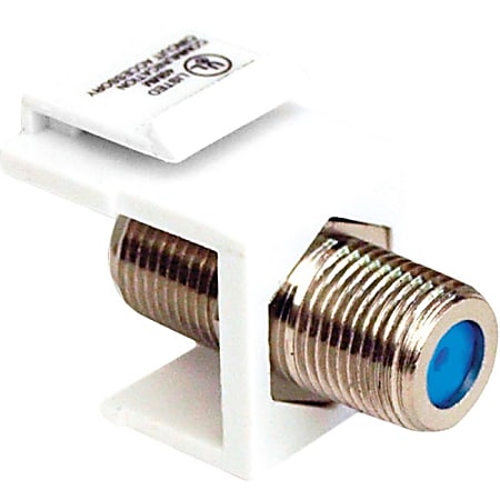 DataComm 2.4 GHz F-Connector, White - 1 x F Connector Keystone Female - 1 x F Connector Keystone Female - Nickel Connector - White