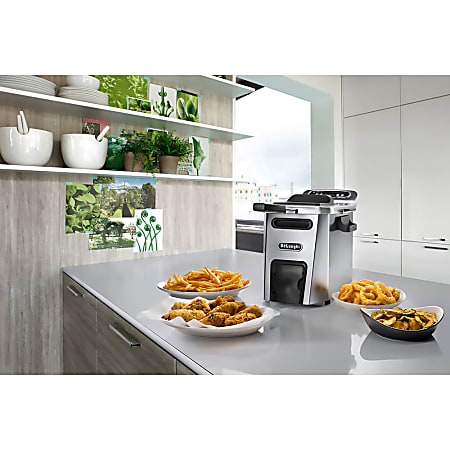 Delonghi Livenza Deep Fryer With Easyclean Stainless Steel Office Depot