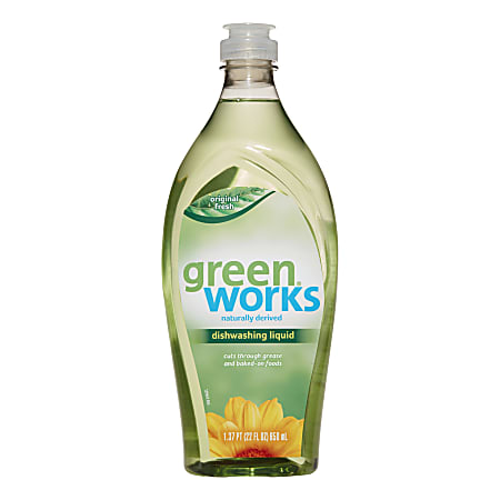 Green Works Dishwashing Liquid - Liquid - 0.17 gal (22 fl oz) - Original, Fresh ScentBottle - 1 Each - Green