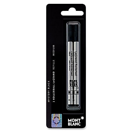 Montblanc LeGrand Medium Point Rollerball Refills - Medium Point - Black Ink - 2 / Pack