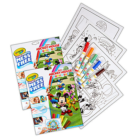 Crayola Color Wonder Coloring Pad & Markers, Mickey, Pack Of 2 Sets