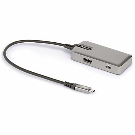 StarTech.com USB C Multiport Adapter, 4K 60Hz HDMI 2.0, 100W PD Pass-through, USB Hub, USB Type-C Mini Docking Station, 10" (25cm) Cable