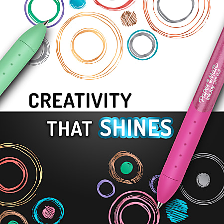 Paper Mate InkJoy Gel Pens, Metallic Pens, Retractable, Medium Point (0.8mm) Assorted Colors, 3 Count