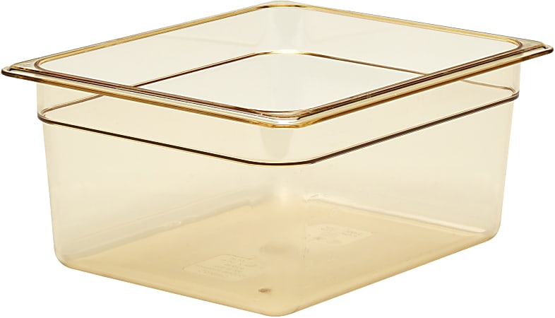 Cambro H-Pan High-Heat GN 1/2 Food Pans, 6"H x 10-7/16"W x 12-3/4"D, Amber, Pack Of 6 Pans
