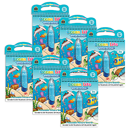 Teacher Created Resources Water Reveal Books, Ocean Life, Bundle Of 6 Sets