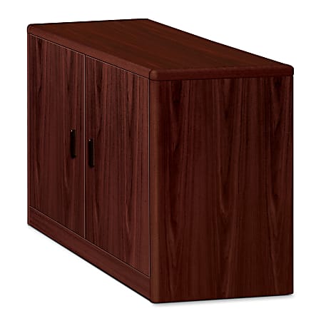 HON® 10700 Series™ Laminate Locking Storage Cabinet, Mahogany