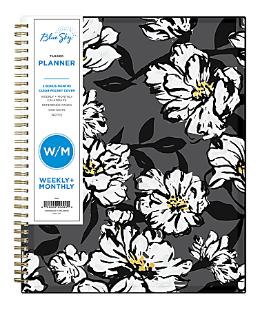 Blue Sky™ Create Your Own Weekly/Monthly Planner, 8-1/2" x 11", Baccara Dark, January to December 2021, 110211