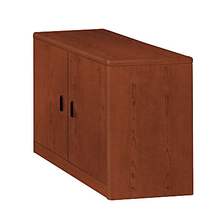 HON® 10700 Series™ Laminate Locking Storage Cabinet, 29 1/2"H x 36"W x 20"D, Henna Cherry