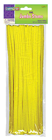 Chenille Kraft Yellow Jumbo Pipe Cleaners, Pack Of 100