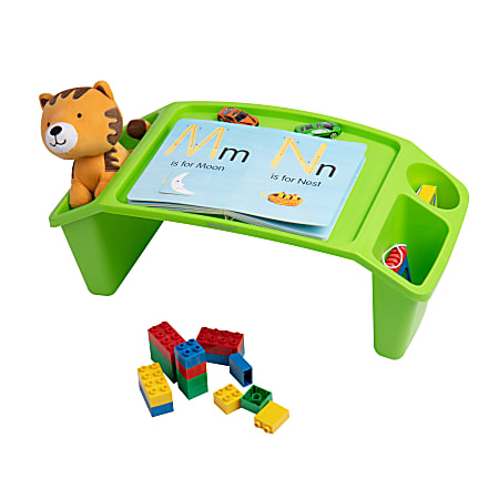 Mind Reader Sprout Collection Plastic Lap Desk with Side Storage ...
