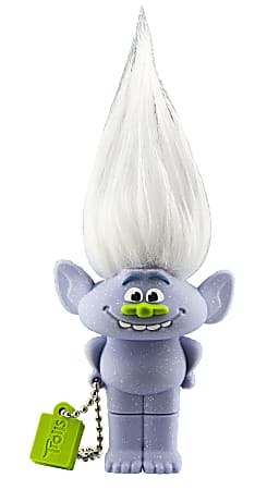 KIDdesigns USB 2.0 Flash Drive, 16GB, Trolls Guy Diamond, Gray, WYU16GDXCV6
