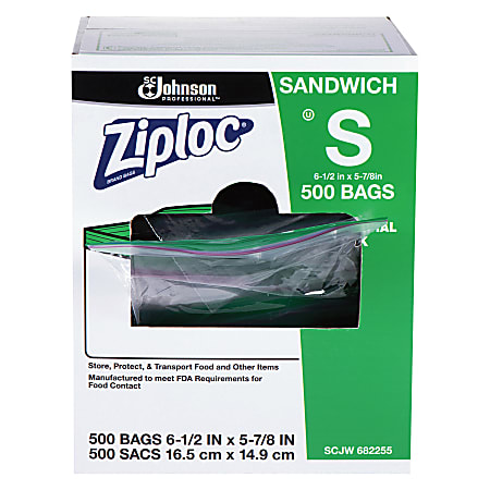 Ziploc Storage Bags 1 Qt Box Of 500 Bags - Office Depot