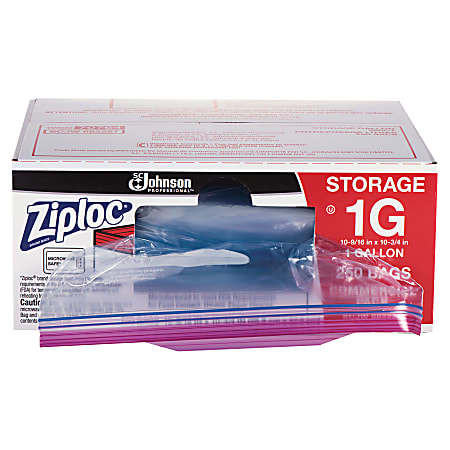 Ziploc Storage Bags 1 Gallon Box Of 250 Bags - Office Depot