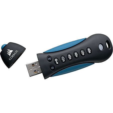 Corsair Flash Padlock 3 64GB Secure USB 3.0 Flash Drive - 64 GB - USB 3.0 - 256-bit AES - 5 Year Warranty