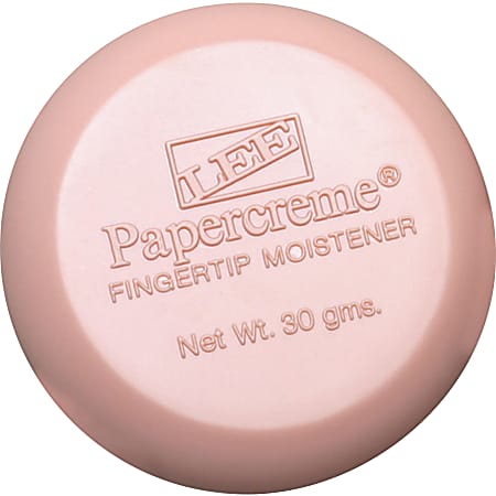 LEE Papercreme Fingertip Moistener - Stainingless, Fragranced, Non-slip - 1.06 oz - Pink