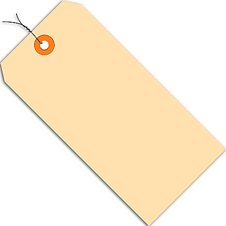 Partners Brand Prewired Manila Shipping Tags, 13 Point, #4, 4 1/4" x 2 1/8", Box Of 1,000