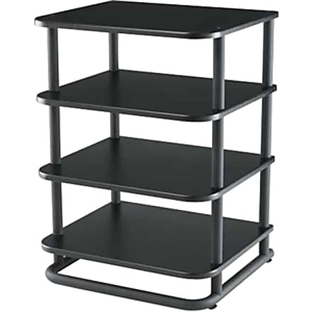 SANUS Foundations Euro EFA31 A/V Equipment Stand - 80 lb Load Capacity - 4x Shelf(ves) - 30.6" x 22.5"x 20.5" Depth - Wood, Steel - Black - EFA31B1