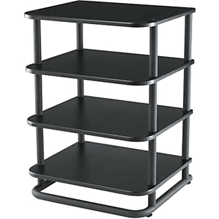 SANUS Foundations Euro EFA31 A/V Equipment Stand - 80 lb Load Capacity - 4 x Shelf(ves) - 30.6" Height x 22.5" Width x 20.5" Depth - Wood, Steel - Black