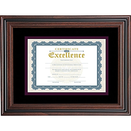 Advantus Double Matted Certificate Picture Frame 11 x 14 With Mat ...
