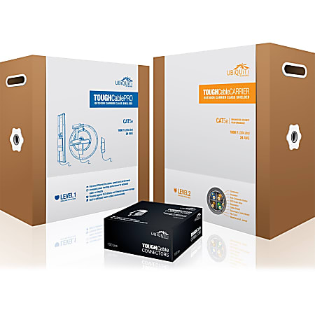 Ubiquiti TOUGHCable Cat.5e Network Cable - 1000 ft Category 5e Network Cable for Network Device - First End: 1 x Bare Wire - Second End: 1 x Bare Wire - Shielding - 24 AWG - Gray