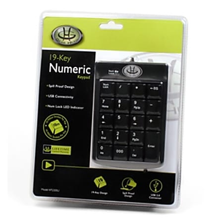 Gear Head 19-key Numeric Keypad