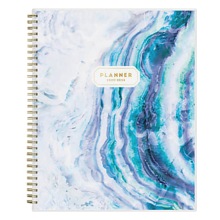 2023-2024 Blue Sky™ Gemma Frosted Polypropylene Weekly/Monthly Academic Planner, 8-1/2" x 11", July 2023 to June 2024, 118177-A