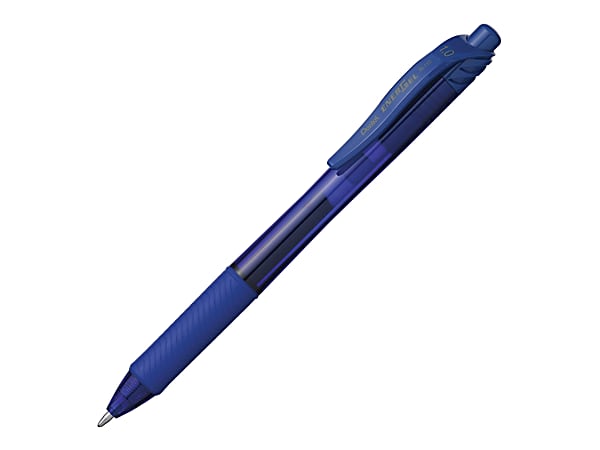 Pentel® EnerGel-X Retractable Gel Pens, Bold Point, 1.0 mm, Blue Barrel, Blue Ink, Pack Of 12 Pens