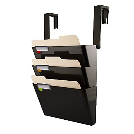Innovative Storage Designs Hanging Wall File Set Of 3, Letter Size, Black