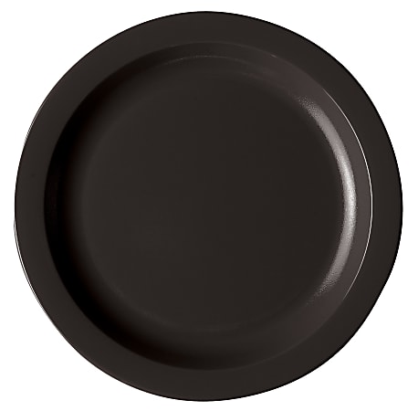 Cambro Camwear Round Dinnerware Plates, 10", Black, Set