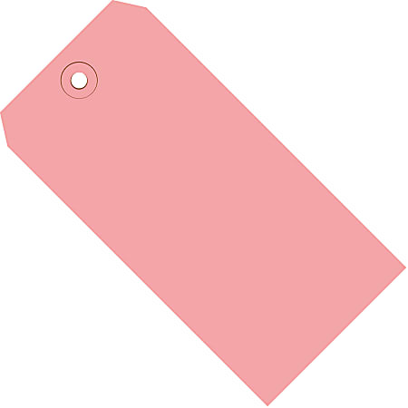 Partners Brand Color Shipping Tags, #1, 2 3/4" x 1 3/8", Pink, Box Of 1,000