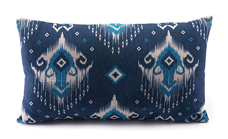 Zuo Modern Ikat Pillow, 1, Blue/Natural