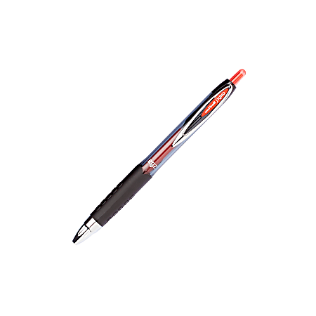 uni-ball® Signo Gel 207™ Retractable Gel Pen, Medium Point, 0.7 mm, Black Translucent Barrel, Red Ink