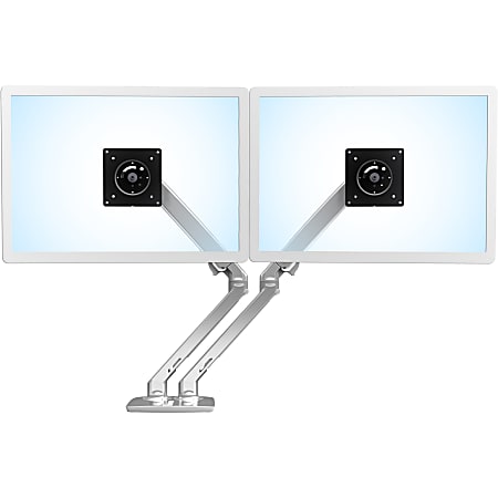Ergotron Mounting Arm for LCD Monitor - Polished Aluminum - 2 Display(s) Supported - 24" Screen Support - 40 lb Load Capacity - 75 x 75, 100 x 100