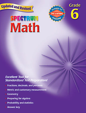 Spectrum Math Workbook, Grade 6