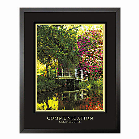 Office Depot® Brand Framed Motivational Art, 30"H x 24"W, Communication