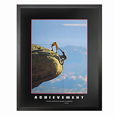Office Depot® Brand Framed Motivational Art, 30"H x 24"W, Achievement