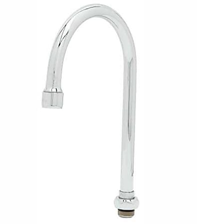 T&S Brass Swivel Gooseneck Faucet Nozzle, 10-3/8"H, Stainless