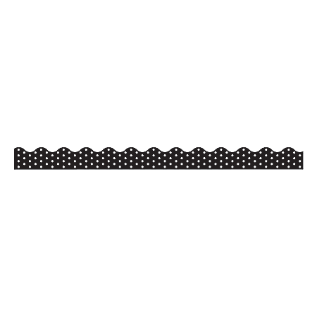 TREND Terrific Trimmers, Polka Dot, 2 1/4" x 39", Black, Pack Of 12