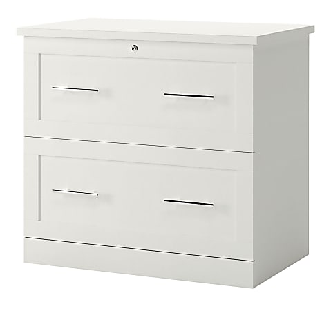Realspace® 19"D Lateral 2-Drawer File Cabinet, White