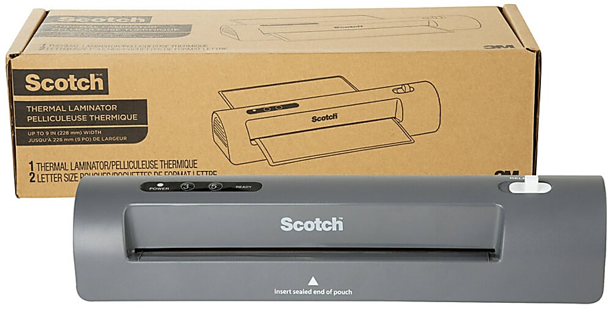 Scotch® Thermal Laminator With Thermal Pouches, TL901X