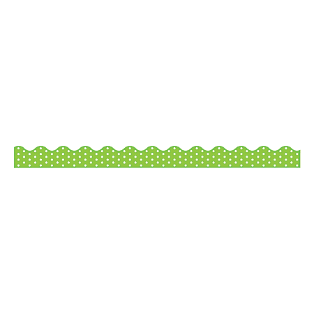 TREND Terrific Trimmers, Polka Dot, 2 1/4" x 39", Lime, Pack Of 12
