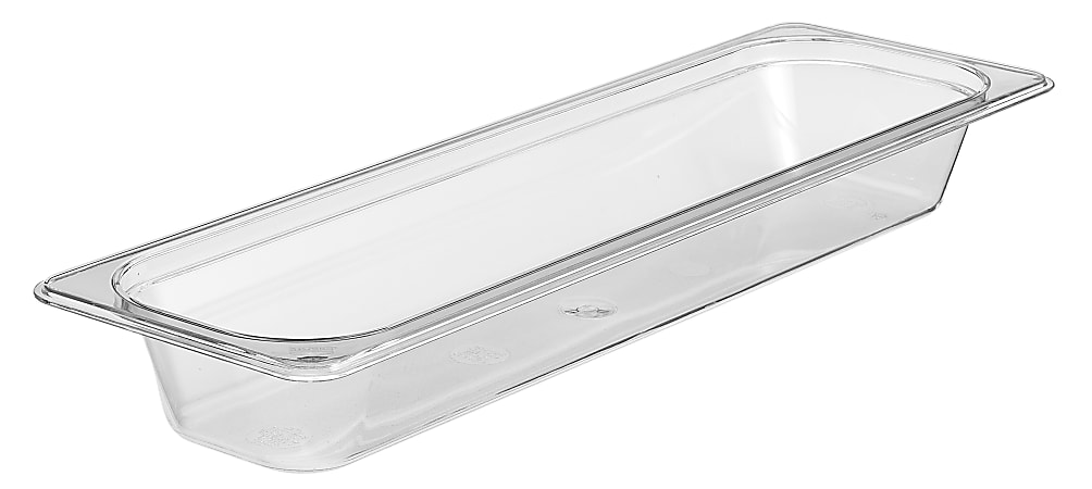 Cambro Camwear GN 1/2 Long 2" Food Pans, Clear, Set Of 6 Pans