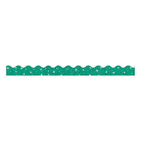 TREND Sparkle Terrific Trimmers, 2 1/4" x 39", Teal, Pack Of 10