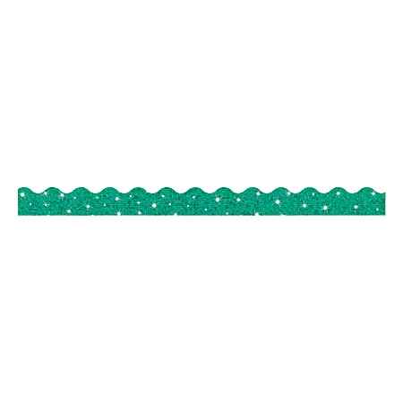TREND Sparkle Terrific Trimmers, 2 1/4" x 39", Teal, Pack Of 10