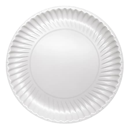 Highmark® Paper Plates, 8-3/4", White, Pack Of 120