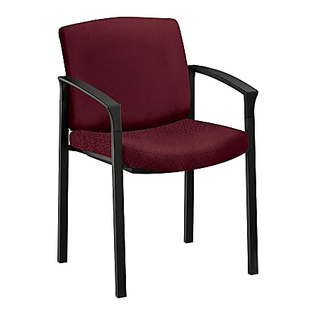 HON Park Avenue High Back Guest Chairs 33 H x 23 12 W x 22 14 D Black Frame Wine Fabric Office Depot