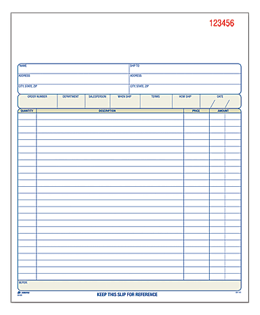 Adams® Carbonless Order Books, 8 3/8" x 10 11/16", Pack Of 50 Forms